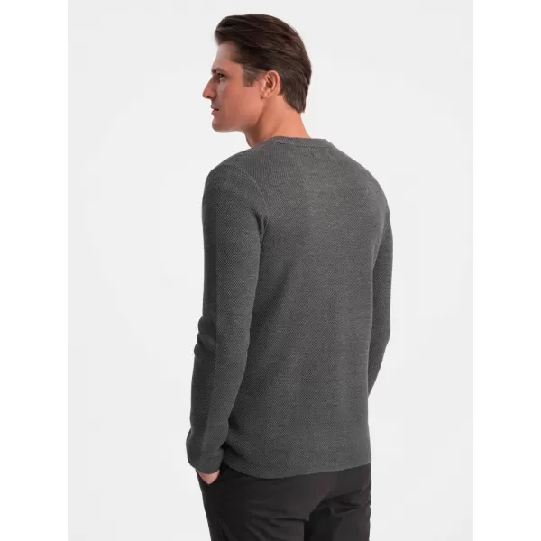  Herrenpullover OMBRE OM-SWCD-0109 GRAPHIT MELANGE 