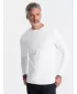 Herren t -Shirt mit langen Ärmeln OMBRE OM-LSBL-0106 WEIß