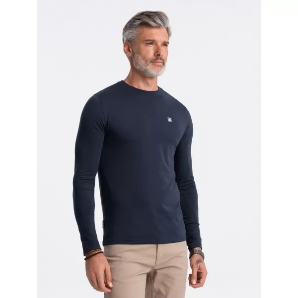  Herren t -Shirt mit einem langen Ärmel OMBRE OM-LSCL-0102 MARINEBLAU 
