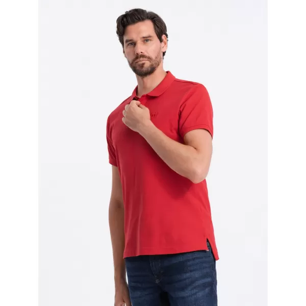  Herren t -Shirt mit einem Kragen OMBRE S1374 ROT 