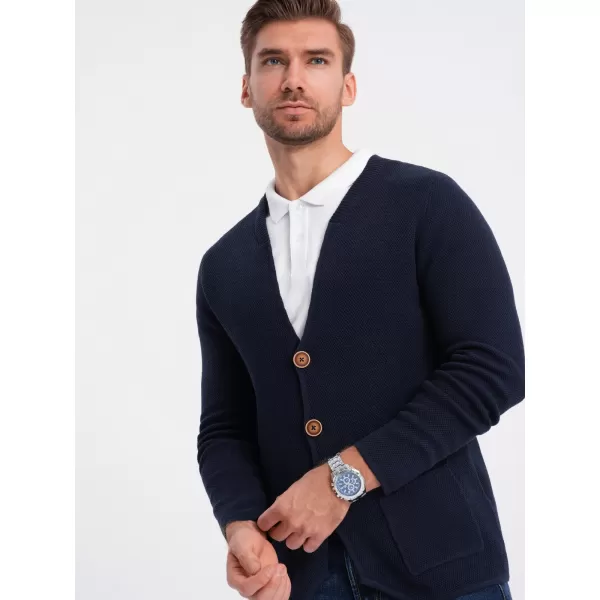  Herrenpullover OMBRE OM-SWCD-0109 MARINEBLAU 