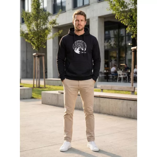  Herren -Sweatshirt ALTISPORT ALM172JN796 SCHWARZ UND WEIß 