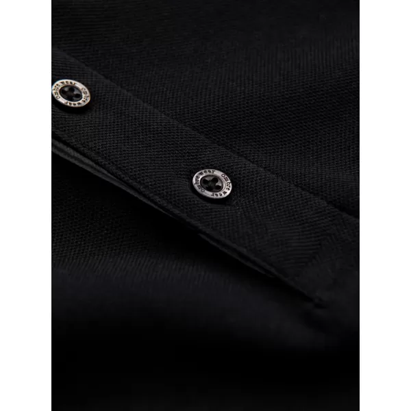  Herren t -Shirt mit einem Kragen OMBRE OM-POSS-0113 SCHWARZ 