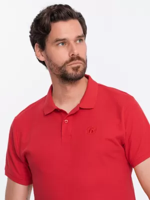 Herren t -Shirt mit einem Kragen OMBRE S1374 ROT
