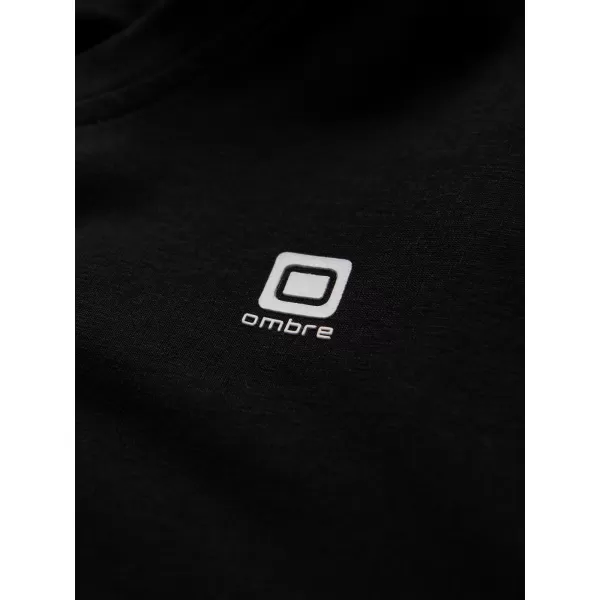  Herren t -Shirt mit einem langen Ärmel OMBRE OM-LSCL-0110 SCHWARZ 