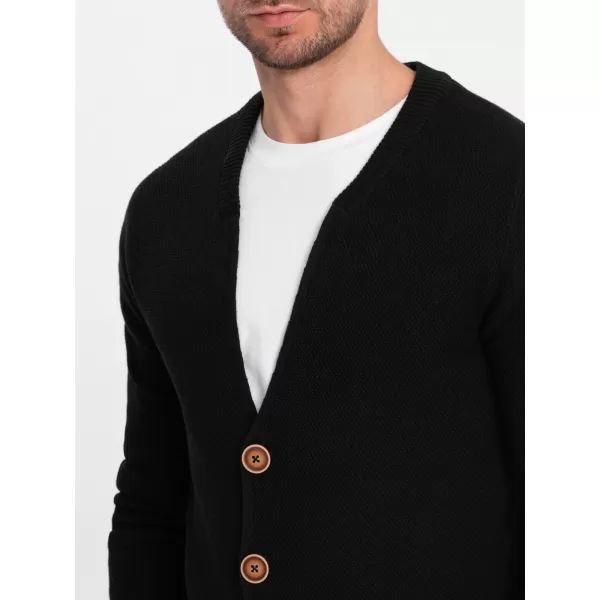  Herrenpullover OMBRE OM-SWCD-0109 SCHWARZ 