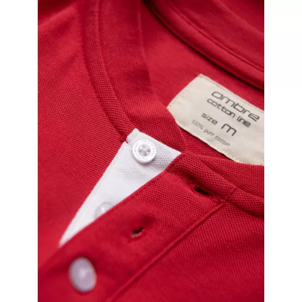  Herren t -Shirt mit einem Kragen OMBRE OM-TSCT-0156 ROT 