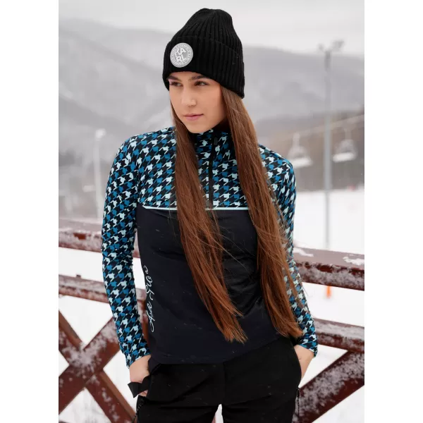  Frauenfunktionaler Thermo -Sweatshirt Premium ALTISPORT VOJ/ALW048TER03 SCHWARZ -BLUE 