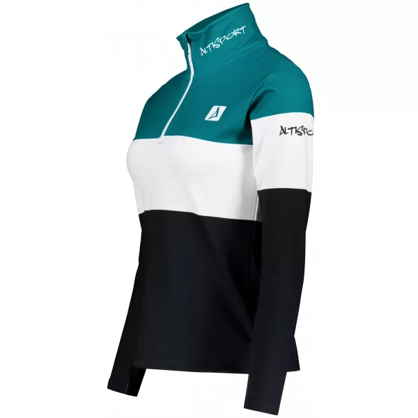  Frauenfunktionaler Thermo -Sweatshirt Premium ALTISPORT VOJ/ALW051TER03 KEROSIN-SCHWARZ 
