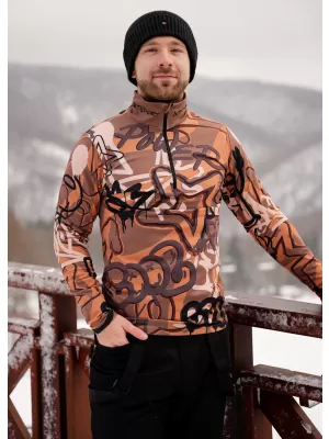 Funktionelle Thermo -Sweatshirt -Premium von Männern ALTISPORT VOJ/ALM054TER03 BRAUN