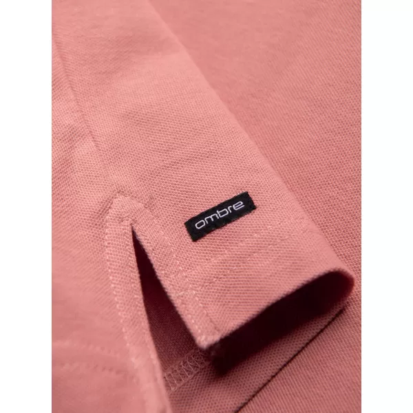  Herren t -Shirt mit einem Kragen OMBRE OM-TSCT-0156 ROSA 