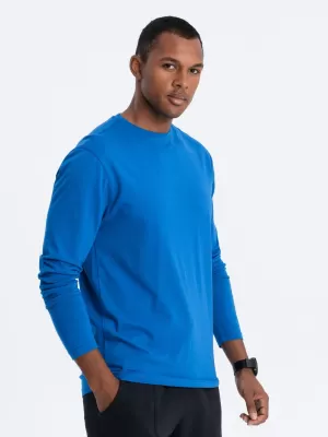 Herren t -Shirt mit einem langen Ärmel OMBRE OM-LSBL-0106 BLAU