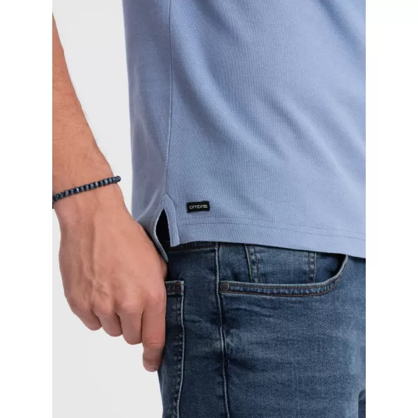  Herren t -Shirt mit einem Kragen OMBRE OM-TSCT-0156 BLAU 