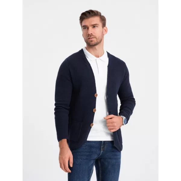  Herrenpullover OMBRE OM-SWCD-0109 MARINEBLAU 