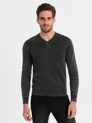 Herrenpullover OMBRE OM-SWOS-0108 SCHWARZ