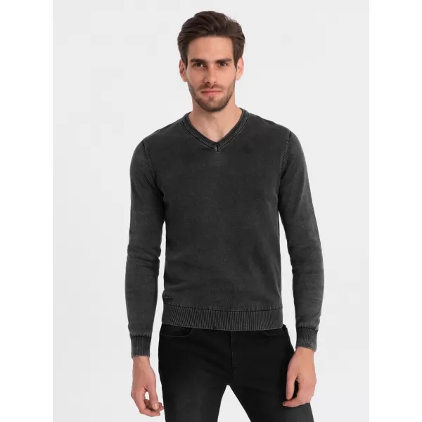  Herrenpullover OMBRE OM-SWOS-0108 SCHWARZ 