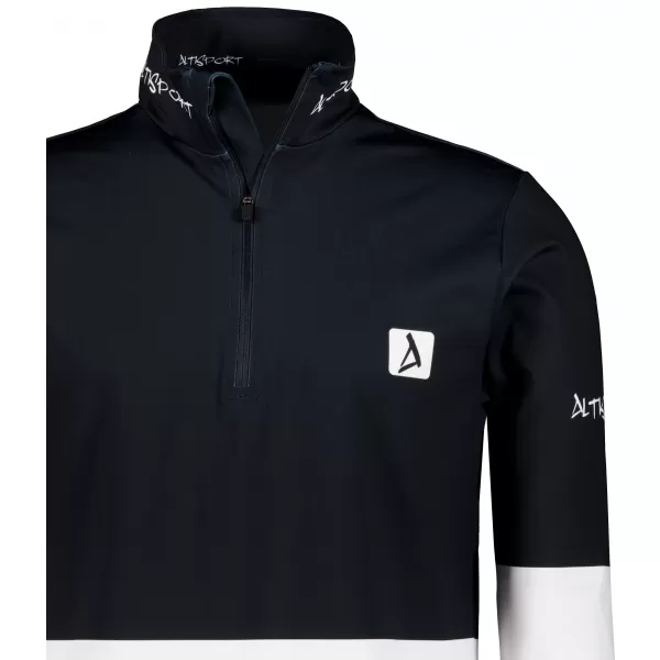  Funktionelle Thermo -Sweatshirt -Premium von Männern ALTISPORT VOJ/ALM051TER03 SCHWARZ UND WEIß 