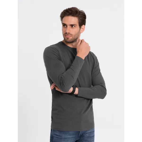  Herren t -Shirt mit einem langen Ärmel OMBRE OM-LSBL-0106 GRAPHIT 