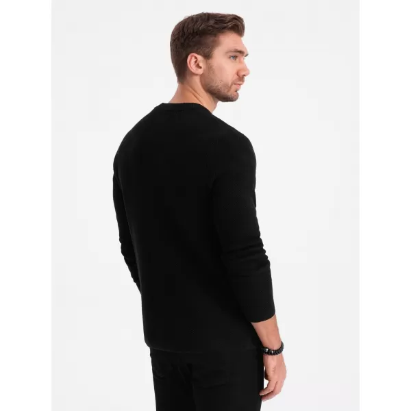  Herrenpullover OMBRE OM-SWCD-0109 SCHWARZ 