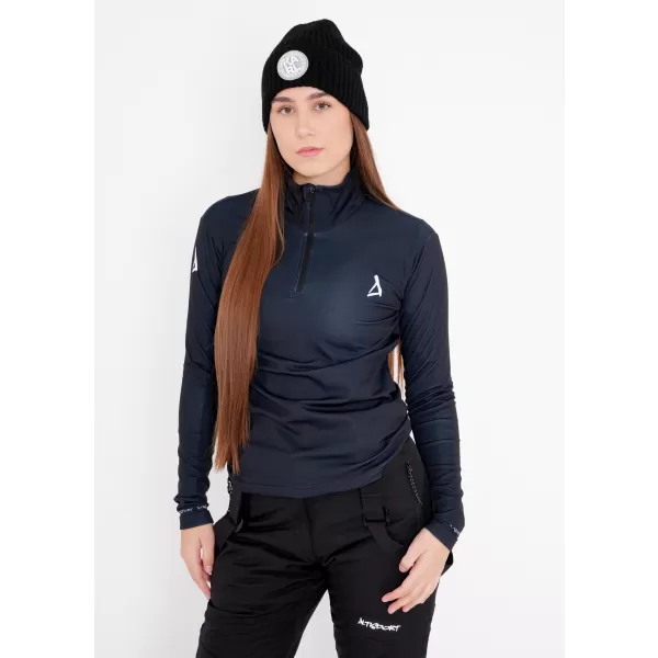  Frauenfunktionaler Thermo -Sweatshirt Premium ALTISPORT VOJ/ALW000TER03 SCHWARZ 