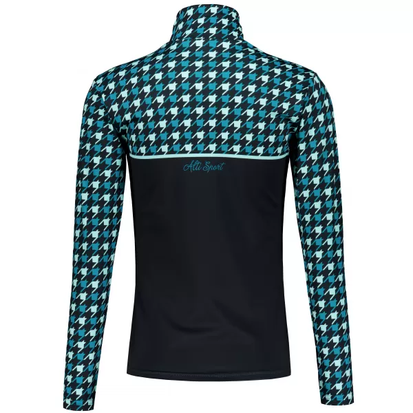  Frauenfunktionaler Thermo -Sweatshirt Premium ALTISPORT VOJ/ALW048TER03 SCHWARZ -BLUE 