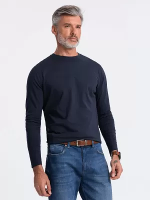 Herren t -Shirt mit einem langen Ärmel OMBRE OM-LSBL-0106 MARINEBLAU
