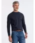 Herren t -Shirt mit einem langen Ärmel OMBRE OM-LSBL-0106 MARINEBLAU