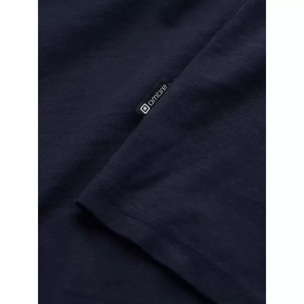  Herren t -Shirt mit einem langen Ärmel OMBRE OM-LSBL-0106 MARINEBLAU 