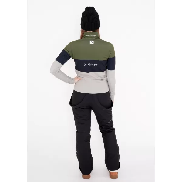  Frauenfunktionaler Thermo -Sweatshirt Premium ALTISPORT VOJ/ALW051TER03 KHAKI 