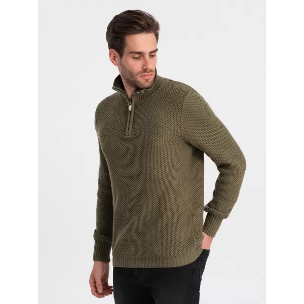  Herrenpullover OMBRE OM-SWZS-0105 OLIVE 