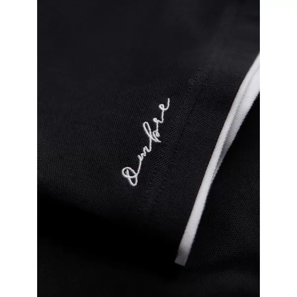  Herren t -Shirt mit einem Kragen OMBRE OM-POSS-0113 SCHWARZ 