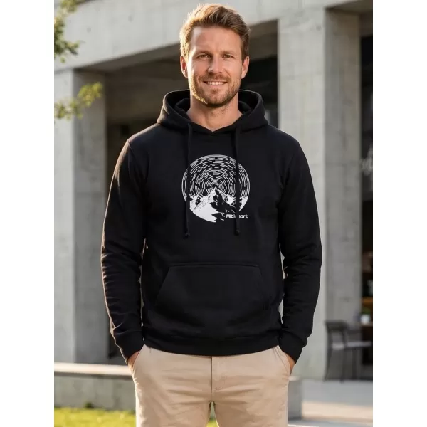  Herren -Sweatshirt ALTISPORT ALM172JN796 SCHWARZ UND WEIß 