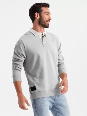Herren -Sweatshirt OMBRE OM-SSNZ-0132 ASCHE