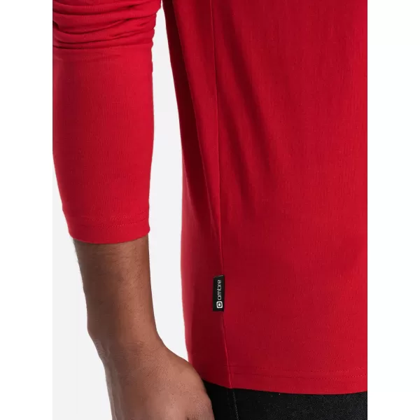  Herren t -Shirt mit einem langen Ärmel OMBRE OM-LSBL-0106 ROT 