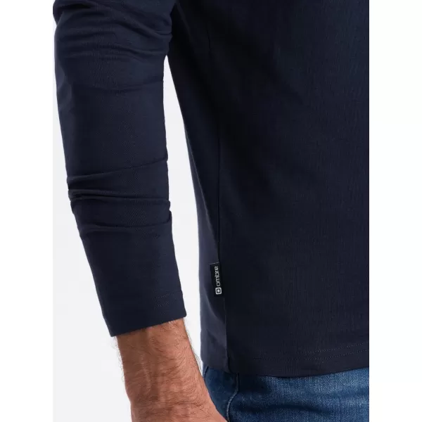  Herren t -Shirt mit einem langen Ärmel OMBRE OM-LSBL-0106 MARINEBLAU 