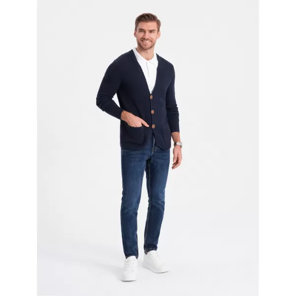  Herrenpullover OMBRE OM-SWCD-0109 MARINEBLAU 