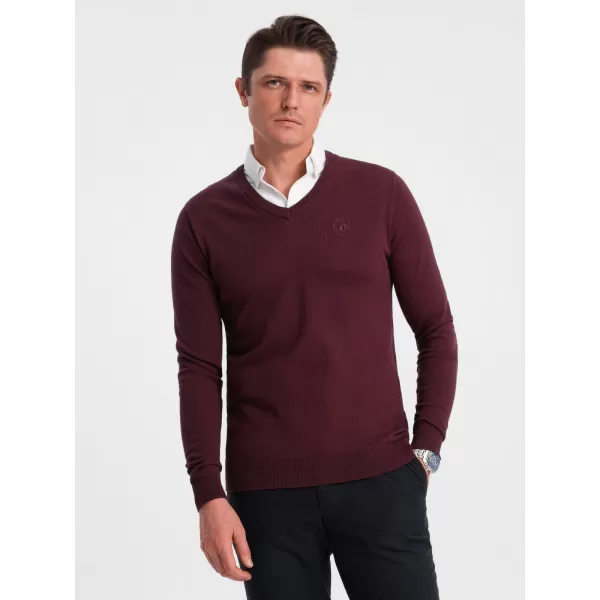 Herrenpullover OMBRE OM-SWSW-0102 KASTANIENBRAUN 