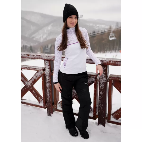  Frauenfunktionaler Thermo -Sweatshirt Premium ALTISPORT VOJ/ALW053TER03 WEIß/LILA 