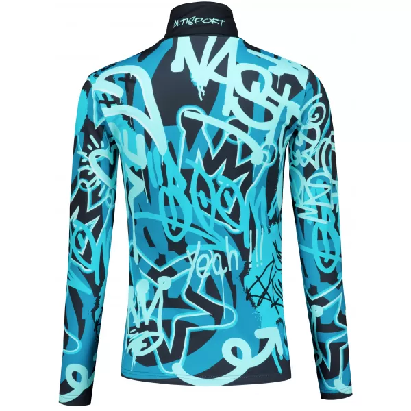  Frauenfunktionaler Thermo -Sweatshirt Premium ALTISPORT VOJ/ALW054TER03 SCHWARZ -BLUE 