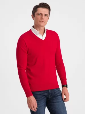 Herrenpullover OMBRE OM-SWSW-0102 ROT