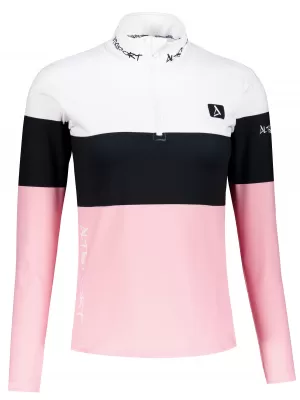 Frauenfunktionaler Thermo -Sweatshirt Premium ALTISPORT VOJ/ALW051TER03 WEIß -PINK