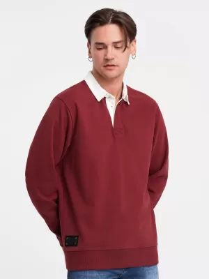 Herren -Sweatshirt OMBRE OM-SSNZ-0132 KASTANIENBRAUN