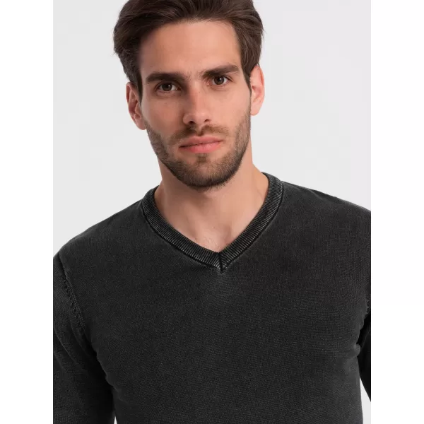  Herrenpullover OMBRE OM-SWOS-0108 SCHWARZ 