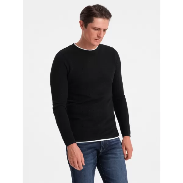  Herrenpullover OMBRE OM-SWSW-0103 SCHWARZ 