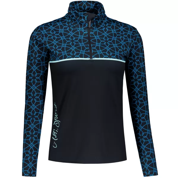  Frauenfunktionaler Thermo -Sweatshirt Premium ALTISPORT VOJ/ALW053TER03 SCHWARZ -BLUE 