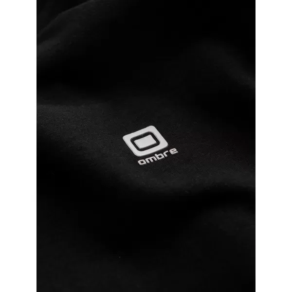  Herren t -Shirt mit einem langen Ärmel OMBRE OM-LSCL-0102 SCHWARZ 