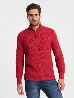 Herrenpullover OMBRE OM-SWZS-0105 ROT