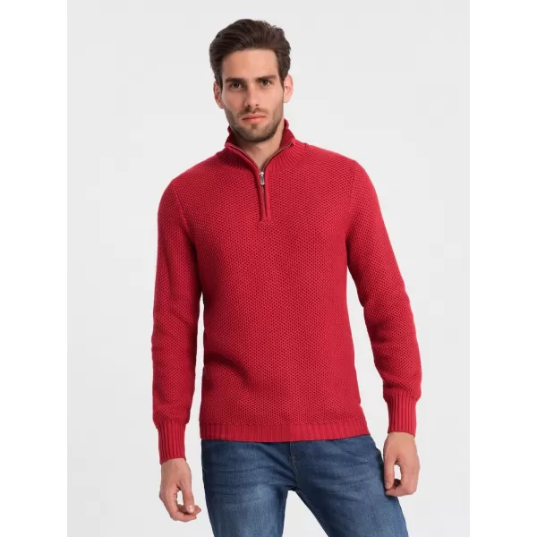  Herrenpullover OMBRE OM-SWZS-0105 ROT 
