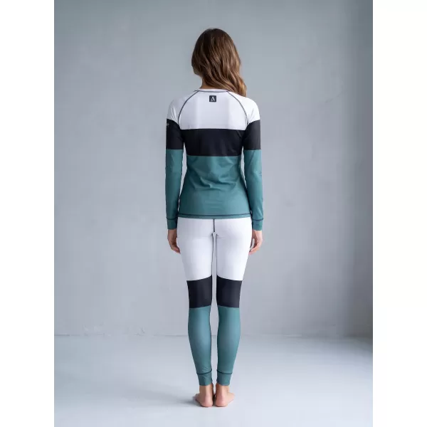  Frauenfunktionelle Thermohosen Prämie ALTISPORT VOJ/ALW051TER02 WEIß -GREEN 