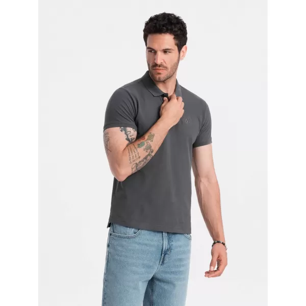  Herren t -Shirt mit einem Kragen OMBRE OM-POBS-0100 GRAPHIT 